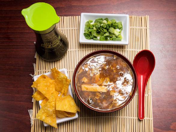 Order Large Hot & Sour Soup food online from Oriental House store, Greenville on bringmethat.com