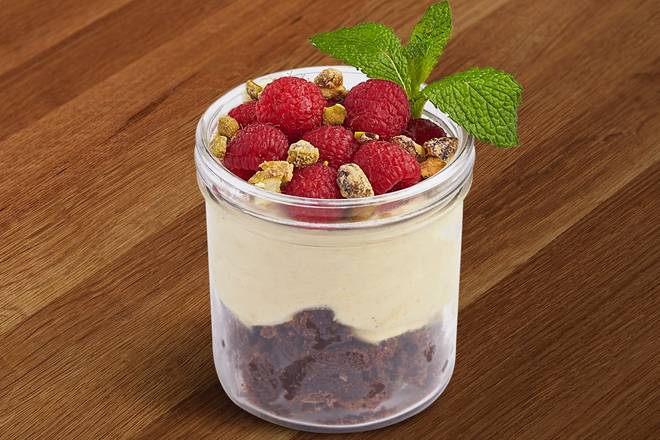 Order Pistachio Mousse + Chocolate Brownie food online from Silver store, Bethesda on bringmethat.com