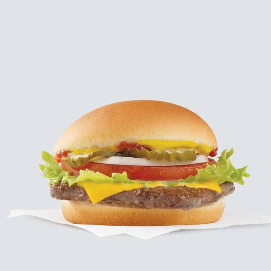 Order Jr. Cheeseburger Deluxe food online from Wendy store, Dickinson on bringmethat.com
