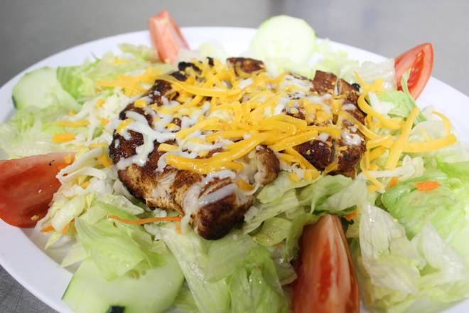 Order Blackened Chicken Salad food online from Cousins Pizza Pub store, ROSELLE on bringmethat.com