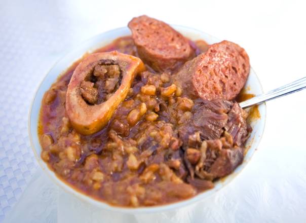 Order Z Cholent food online from Holy Schnitzel store, Aventura on bringmethat.com