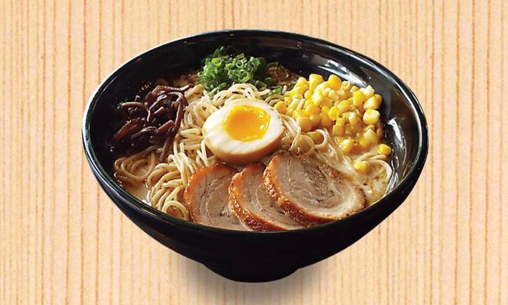 Order 32. Corn with B.B.Q. Pork Ramen food online from Ajisen Ramen store, San Diego on bringmethat.com