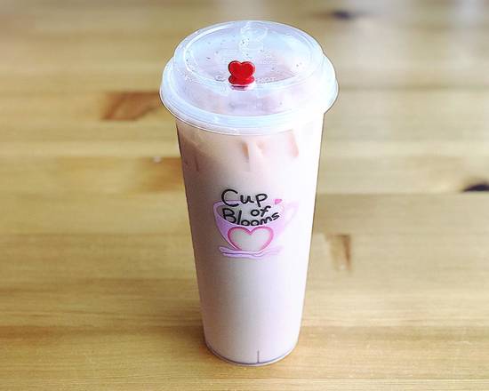 Order Rose Milk Tea (Oolong Tea) food online from Cup Of Blooms store, San Mateo on bringmethat.com