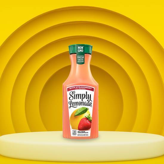 Order Simply Lemonade with Strawberry 11.5oz food online from Treat Fleet store, Anaheim on bringmethat.com