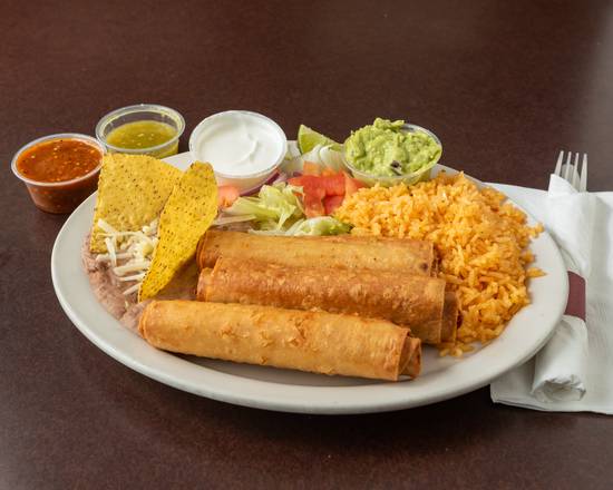 Order Chicken Flautas food online from Los Burritos Tapatios store, Naperville on bringmethat.com