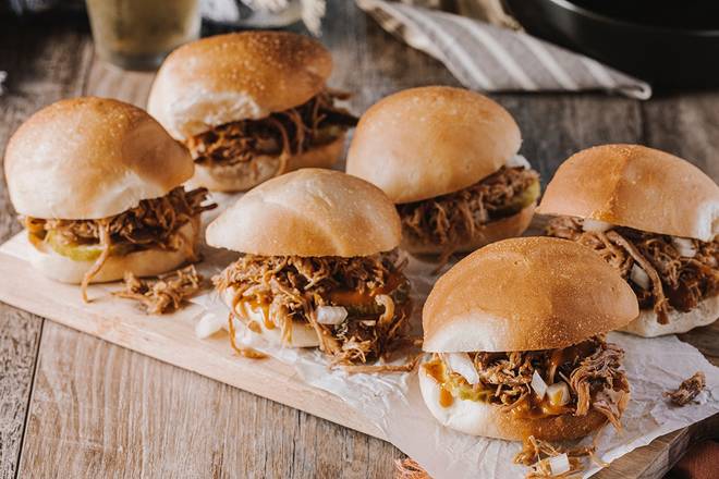 Order 6 Pulled Pork Roadies food online from Roadies Sliders store, Huntsville on bringmethat.com