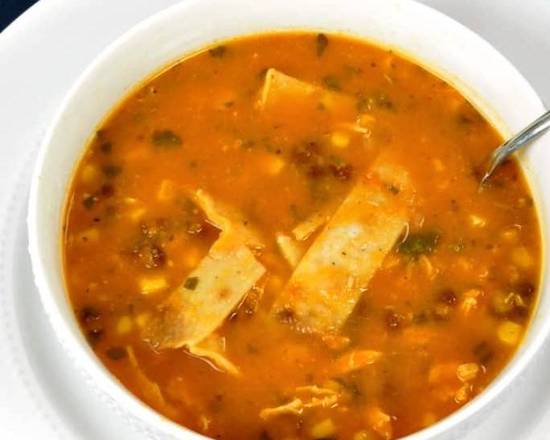Order Corn TORTILLA Soup food online from Street Mexican store, Bellmore on bringmethat.com