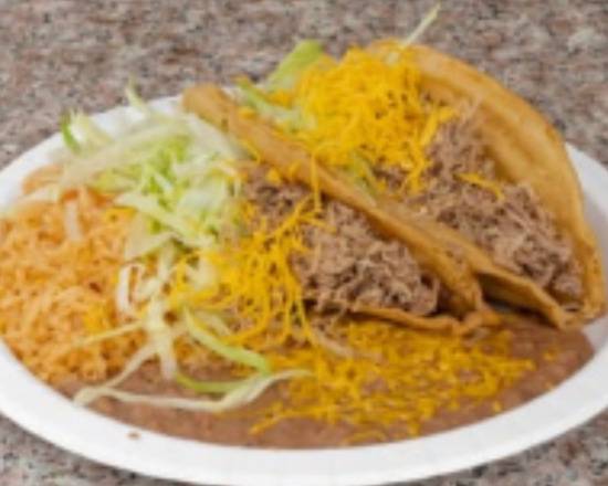 Order Beef Taco food online from Alamilla's Mexican Food store, El Monte on bringmethat.com
