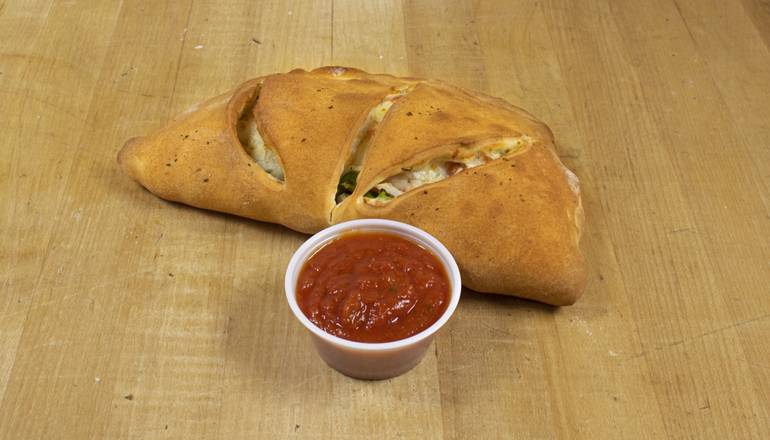 Order Pepperoni, Mushroom & Sausage Calzone food online from Amato's store, Portland on bringmethat.com