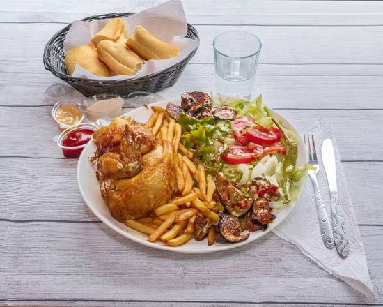 Menu assiettes moitié poulet