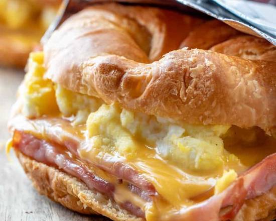 Order Croissant, Egg, and Any Choice of Meat Sandwich food online from Starline Restaurant store, Springfield on bringmethat.com