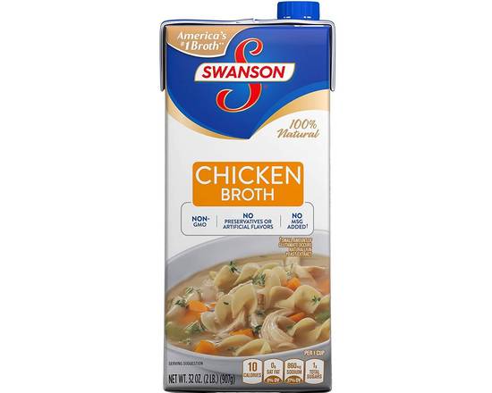 Order Swanson chicken broth 32 Oz food online from Fresko Market store, Miami on bringmethat.com
