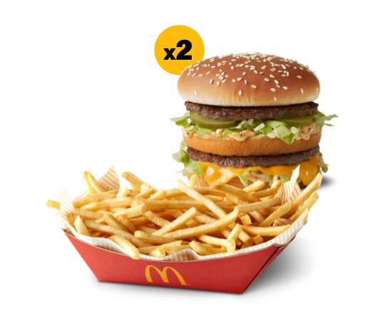 Order 2 Big Mac and Basket of Fries Bundle food online from Mcdonald store, JOHNSTOWN on bringmethat.com