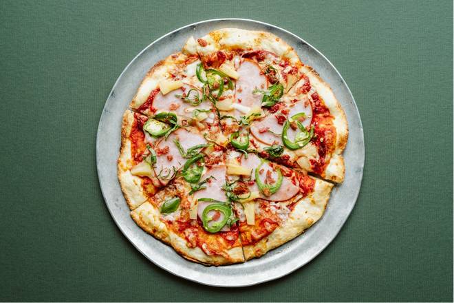 Order Raging Hawaiian Pizza food online from Pyro's Fire Fresh Pizza store, Olive Branch on bringmethat.com