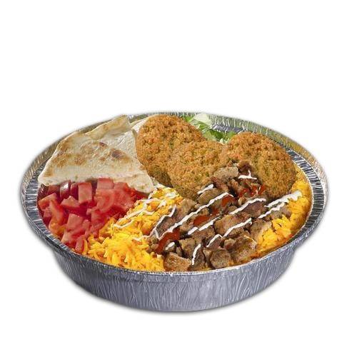 Order Beef Gyro & Falafel Platter food online from The Halal Guys store, Long Beach on bringmethat.com