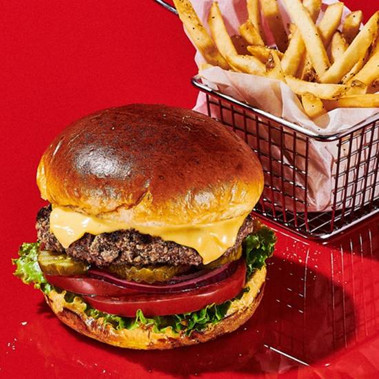 Order All American Cheeseburger food online from Dave & Buster's store, Pelham Manor on bringmethat.com
