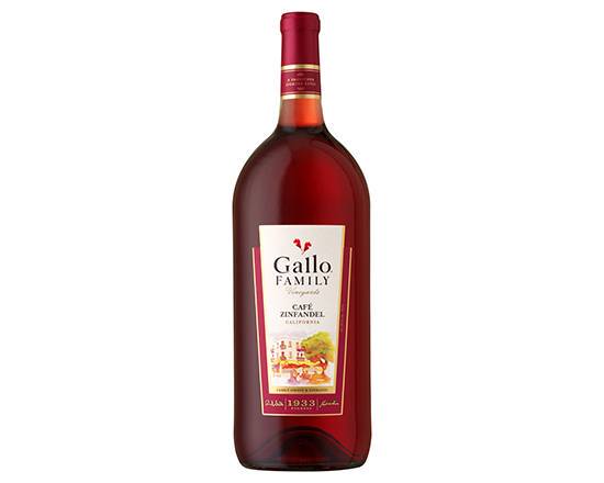 Order Gallo Family Vineyards Cafe Zinfandel, 1.5L blush wine (9.0% ABV) food online from Bellerose Wines & Liquor store, Queens on bringmethat.com