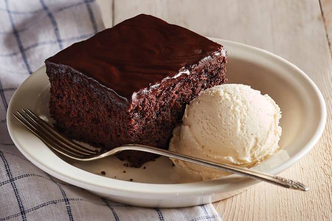 Order Double Chocolate Fudge Coca-Cola® Cake food online from Cracker Barrel Old Country Store store, Somerset on bringmethat.com