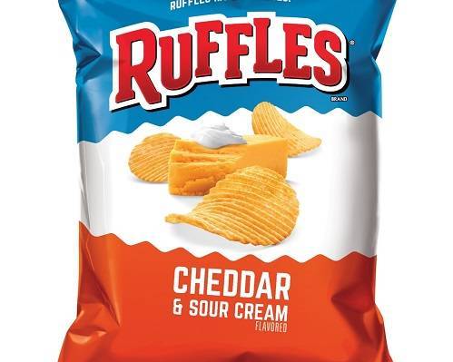 Order Ruffles Cheddar & Sour Cream Flavored Potato Chips food online from Glenrose Liquor & Mini Mart store, Glendale on bringmethat.com