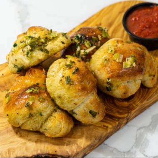 Order Scallion knots(order of 6) food online from Deep & Juicy Pizza store, Los Angeles on bringmethat.com