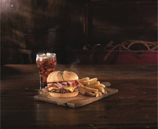 Order Double R Bar Burger Combo food online from Roy Rogers store, Solomons on bringmethat.com