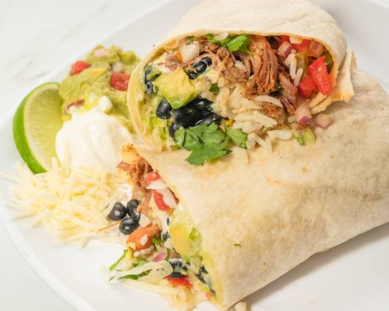 Order Carne Asada Burrito food online from Arriba Mexican Grill store, Rancho Santa Margarita on bringmethat.com
