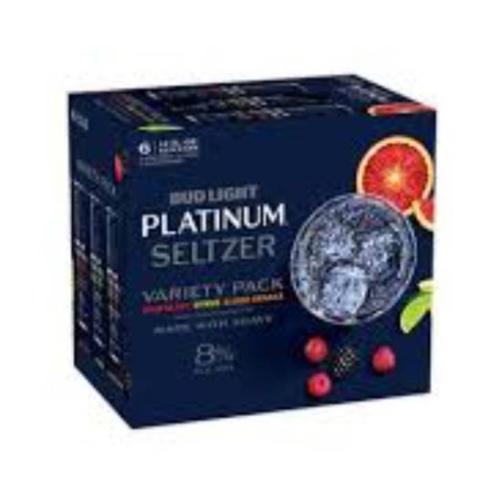 Order BUD LIGHT PLATINUM SELTZER VARIETY 6PK CAN  food online from Duke Liquor & Jr. Market store, Los Angeles on bringmethat.com