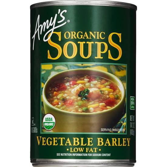 Order Amy's Organic Soups Low Fat, Vegetable Barley food online from Cvs store, WESTON on bringmethat.com