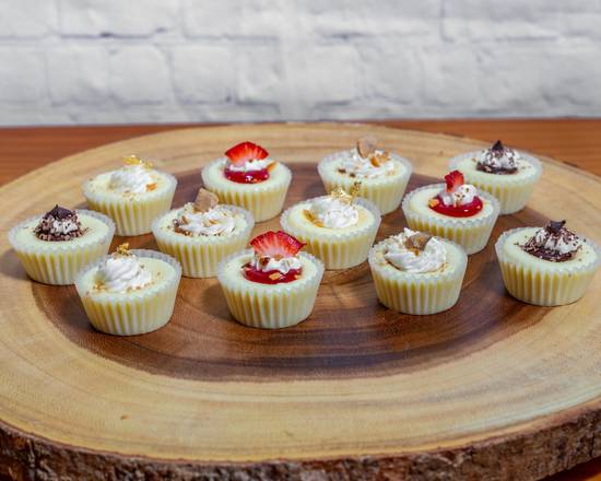Order Mini Cheesecakes (1 dz) food online from 2morrows Cakes store, Plant City on bringmethat.com