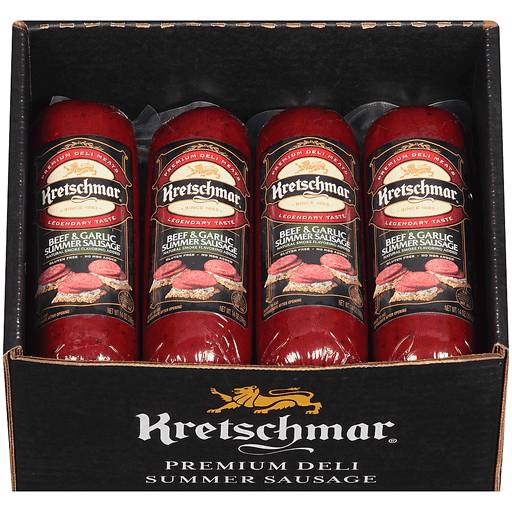 Order Kretschmar Beef Garlic Summer Sausage 14oz food online from Everyday Needs by Gopuff store, Los Angeles on bringmethat.com