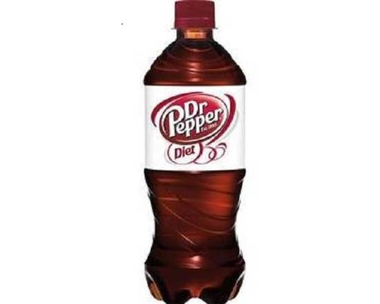 Order Diet Dr. Pepper 20 oz bottle   food online from Glenrose Liquor & Mini Mart store, Glendale on bringmethat.com