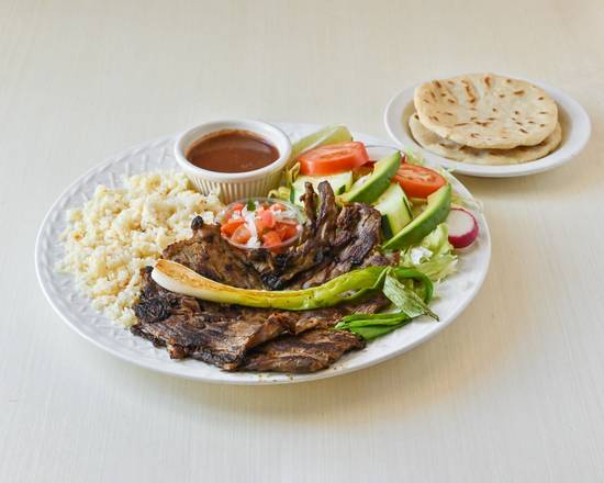 Order Carne asada / grilled beef  food online from El Nuevo Mirador Restaurant store, Los Angeles on bringmethat.com