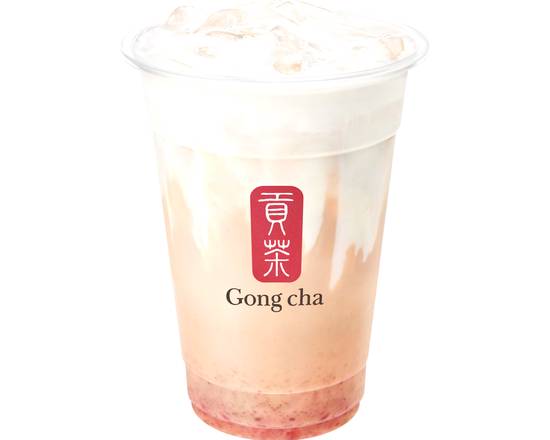 Order Strawberry Black Tea Latte food online from Poki Dc & Gong Cha store, Providence on bringmethat.com