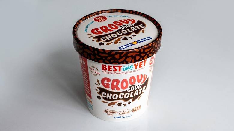 Order Groovy Good Chocolate **NEW** - 1 Pint food online from Yogurt Brothers store, Westminster on bringmethat.com