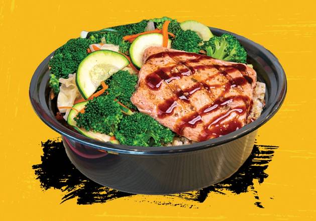 Order Teriyaki Salmon Bowl food online from Teriyaki Madness store, Firestone on bringmethat.com
