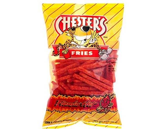 Order Chester's Fries Flamin' Hot Corn & Potato Snacks food online from Glenrose Liquor & Mini Mart store, Glendale on bringmethat.com