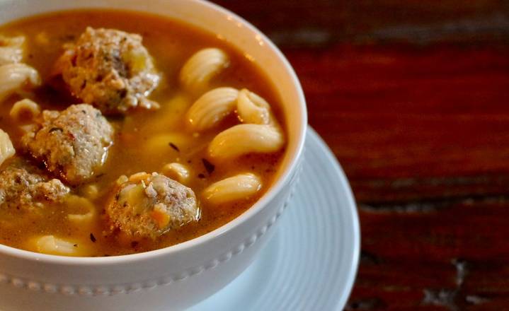 Order Italian Wedding Soup Quart food online from Wantz &amp; Kneads store, Los Angeles on bringmethat.com