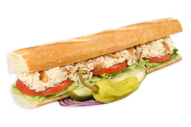 Order #28 Tuna Almond Baguette food online from Lee's Sandwiches store, Alhambra on bringmethat.com