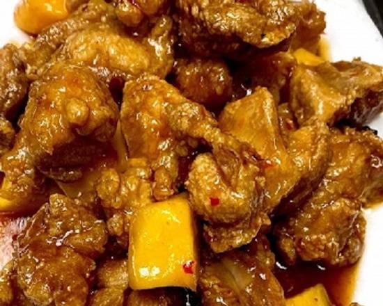 Order Orange Mango Chicken food online from Topthai Kitchen store, Lincoln on bringmethat.com