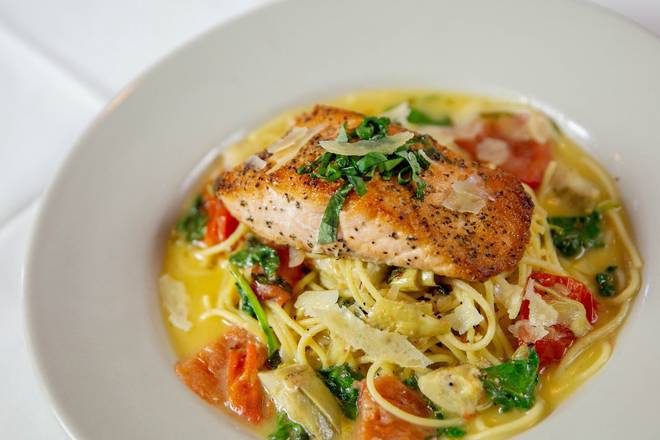 Order Seared Salmon food online from Saint Rocco's New York Italian store, Dallas on bringmethat.com