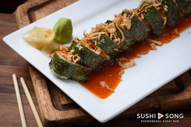 Order Spicy Scallop Signature Roll food online from Sushi Song Key West store, Key West on bringmethat.com