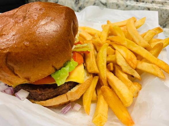 Order Cheeseburger food online from Orlando Pizza and Deli store, Orlando on bringmethat.com