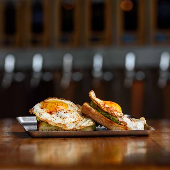 Order AVOCADO TOAST WITH INDIAN FLARE food online from Mid Tap store, BATON ROUGE on bringmethat.com