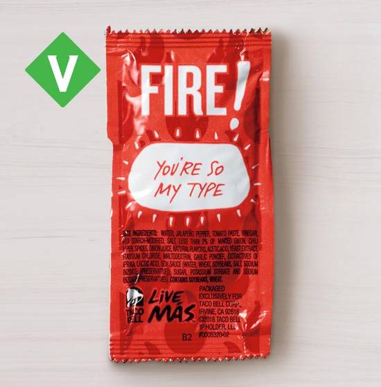 Order Fire Sauce Packet food online from Taco Bell store, Cullman on bringmethat.com