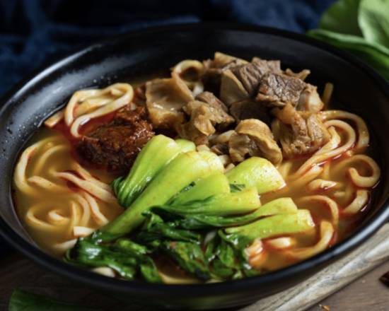 Order Beef Noodle（spicy)牛肉面(香辣） food online from Friendship Bbq store, Seattle on bringmethat.com