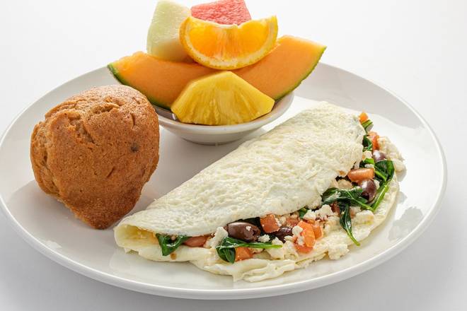 Order Greek Omelet food online from The Broken Yolk Cafe store, TEMECULA on bringmethat.com