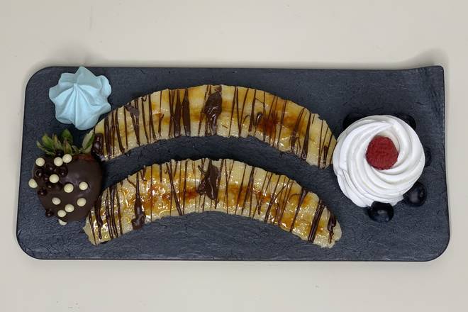 Order Crème Brûlée Banana Slices + Chocolate Covered Strawberry food online from Lb Cake Stop store, Baldwin Park on bringmethat.com