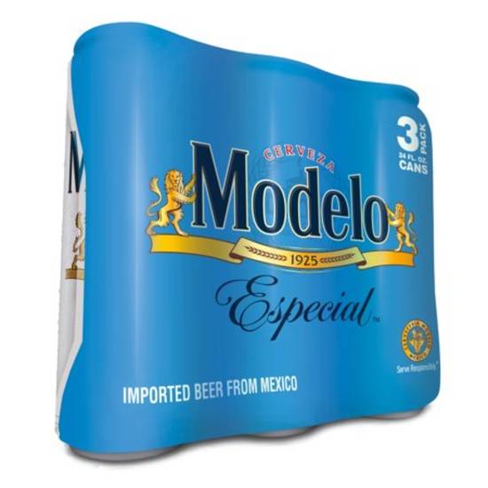 Order MODELO ESPECIAL 24OZ CAN-3pack food online from Rocky Liquor store, Claremont on bringmethat.com
