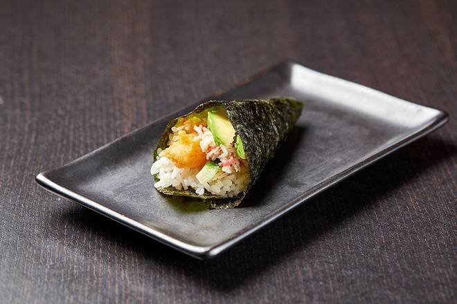Order SHRIMP TEMPURA*† HAND ROLL food online from RA Sushi Bar store, Las Vegas on bringmethat.com