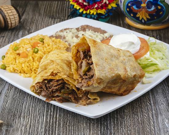 Order Chimichanga Plate food online from Casa Garcia store, Pico Rivera on bringmethat.com